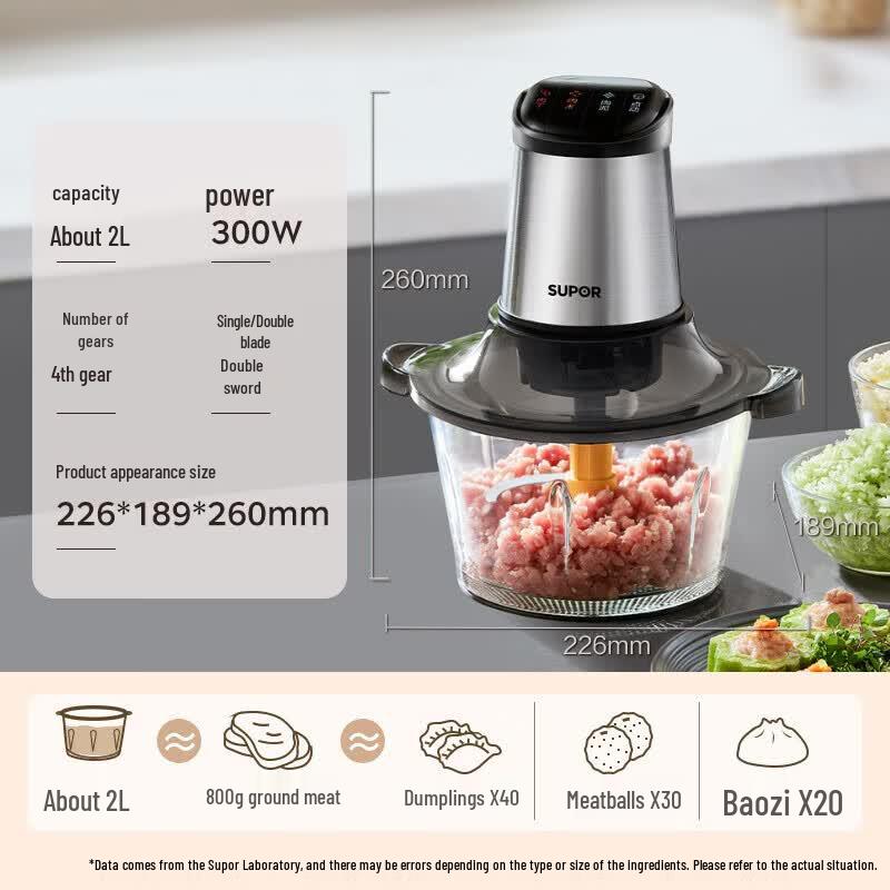 Supor Electric Meat Grinder Food Processor CN plug (adapter included)