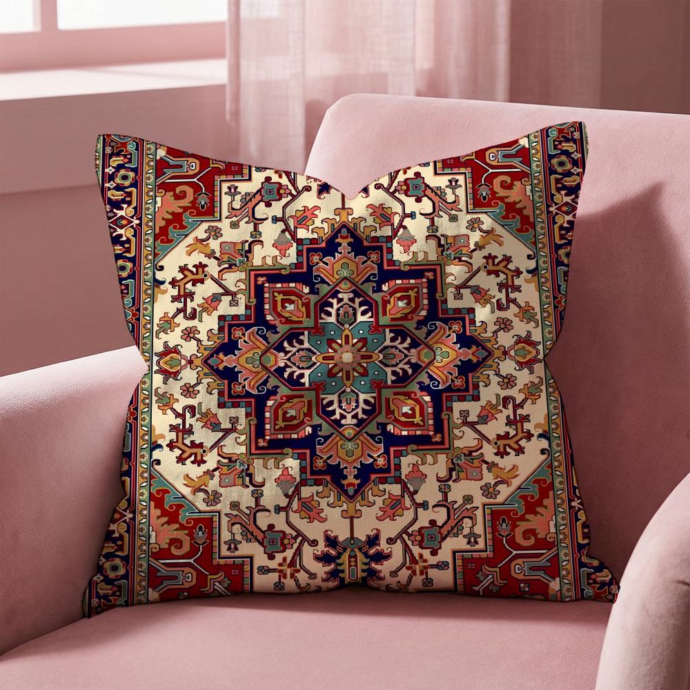 Persian Pattern Cushion Cover MultiScene Pillow Cover for Home  Car  Reversible Soft  Durable for Daily Use