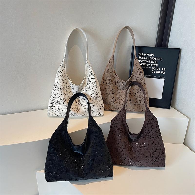 Oxford Solid Color Women's Handbags Large Capacity Hollow Out Women's Bags  Sale 2026 New Autumn Fashi Shoulder Bag