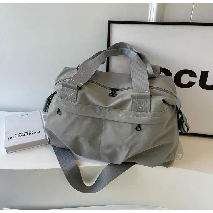 

Женская сумка через плечо из ткани Оксфорд на молнии, высококачественная повседневная сумка-тоут для отдыха и шопинга, сумка через плечо серый