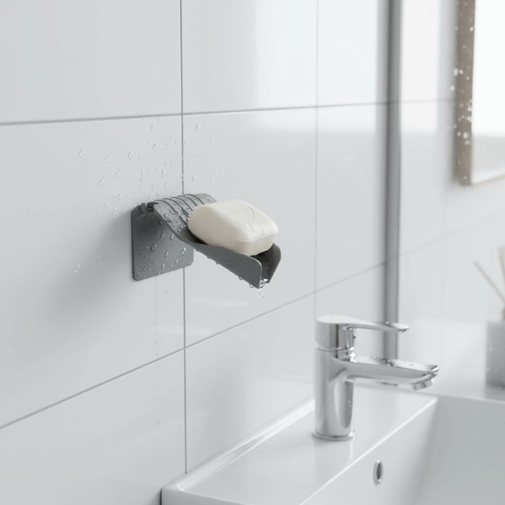 Without Installation Portable Bathroom Cleaning Tool Drain Water Prevent Water Accumulation Automatic Draining Soap Dish