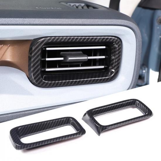 Carbon Fiber Dashboard Side Air Vent Outlet Cover trim For FORD Maverick +