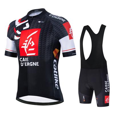 Caisse 2025 Zomer Team Fietsjersey Set Ciclismo ClMaillot Ropa Ciclismo Fiets Suothing Fietskleding Uniform Het Hombre