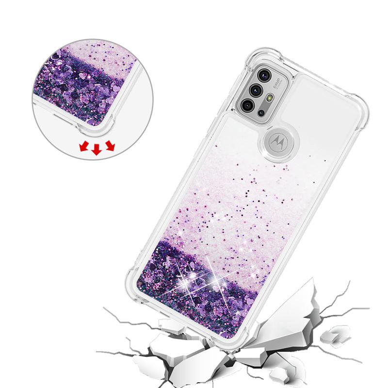 Liquid Phone Case For Motorola Moto G30 G20 G10 G Pure Stylus Play E7 Power 2021 Cover Painted Glitter Quicksand Capa