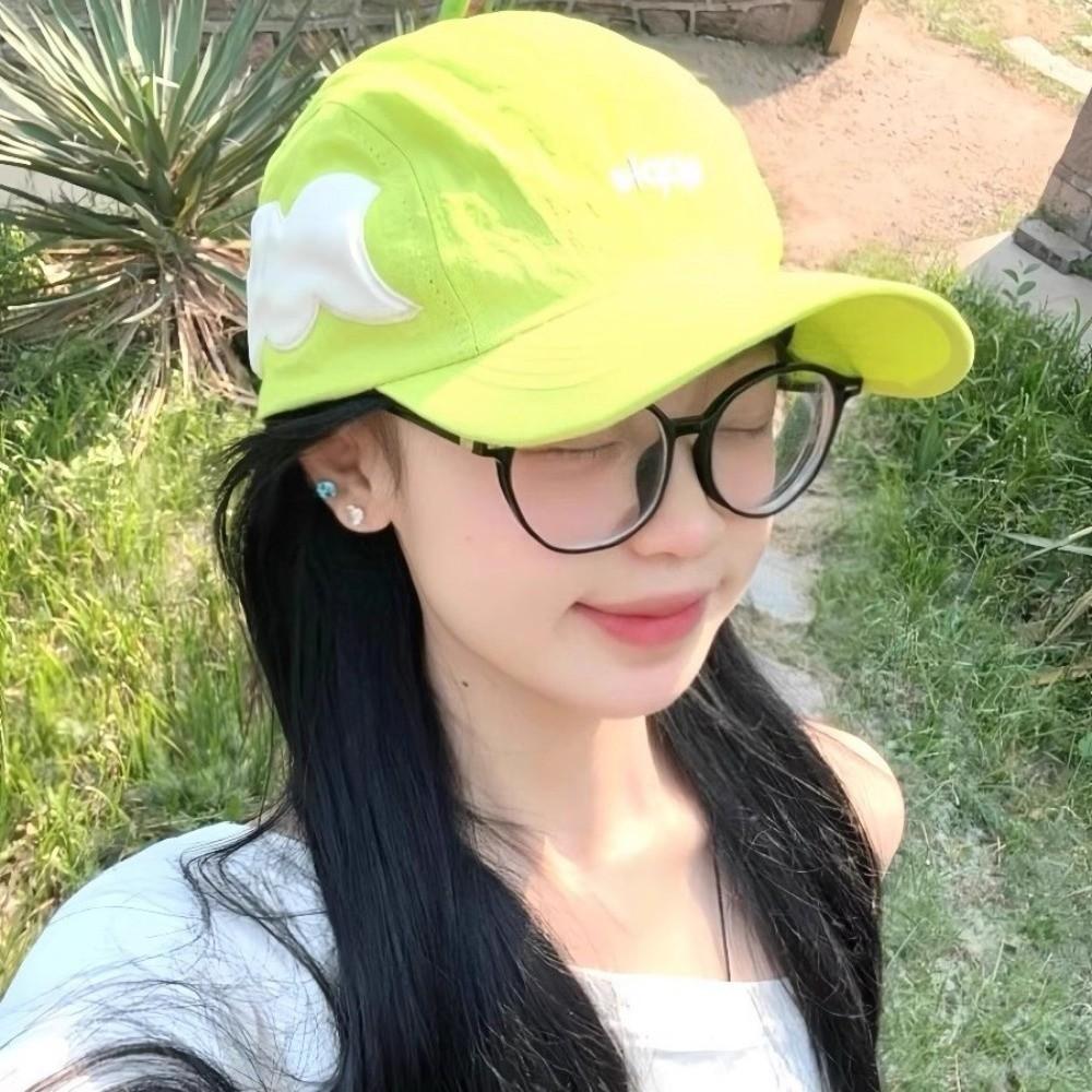Cotton Embroidered Letter Hat Peaked Creative Fruits Cap Simple Fruits Baseball Cap  Girl