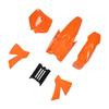 Motorcycle Fairing Cover Kit Orange Front Wheel Mudguard Splash Guard Kit for Senior Adventure
