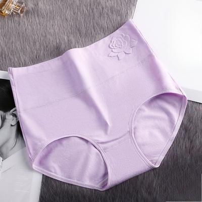 Cotton High Waisted Women's Briefs Postpartum Tummy Hip Lifting Plus Size Underwear High Waisted Embossed Underwear Panties