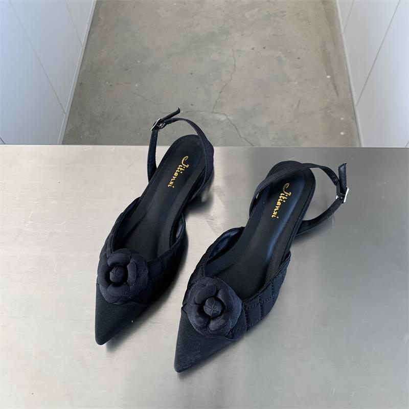 

Туфли-балетки камелия женские весенне-осенние с острым носком на плоском каблуке, одинарные туфли в стиле светской львицы, босоножки для ног 35