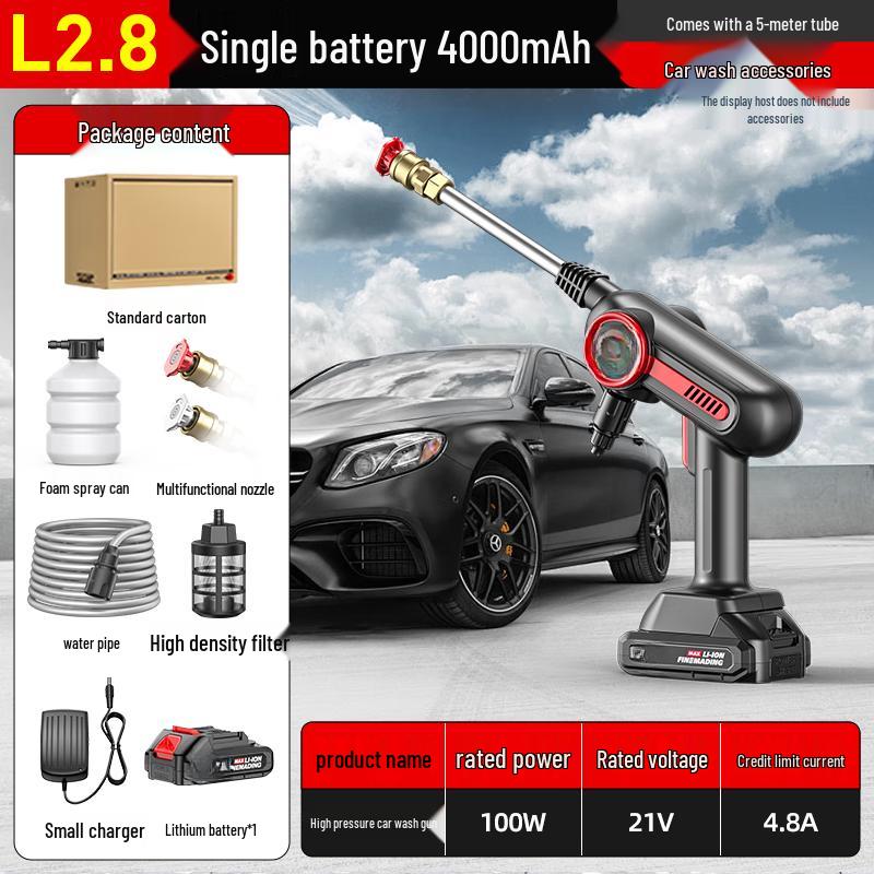 TURBOSUN Cordless High-Pressure Car Washer CN plug (adapter included)