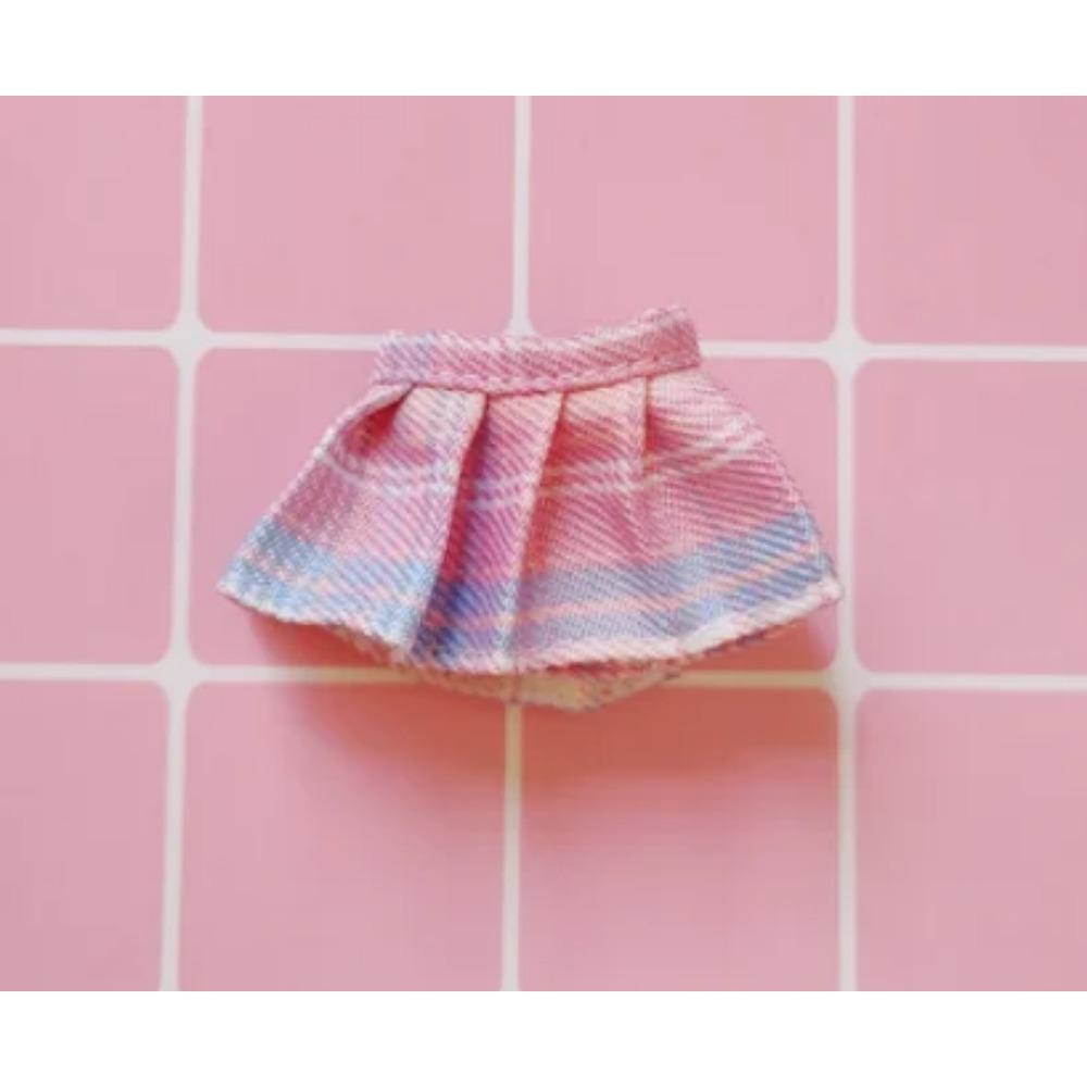 OB11 Doll Uniform Tie Shirt JK Striped Skirt Clothes School uniform, Student Set, JK Uniform, 12 points, BJD Clothing 1/12