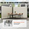 Retractable Side Awning, 79''x 236'' Outdoor Privacy Screen, 180g Polyester Water-proof Retractable Patio Screen, UV 30+ Room Divider Wind Screen for