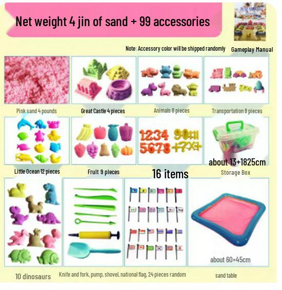 Non-Toxic Colored Kinetic Sand Refill - Safe for Children, Food-Grade Playground Toy
