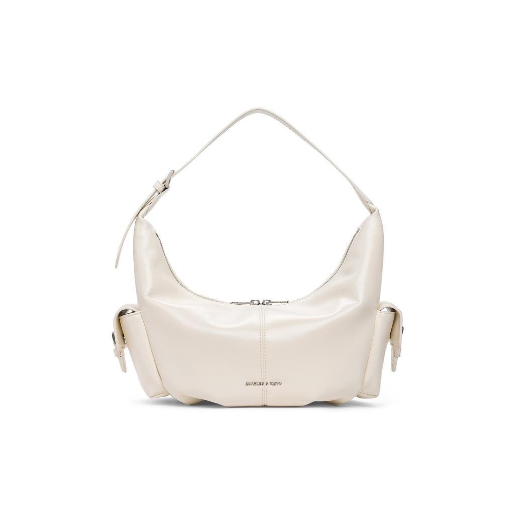 Charles & Keith Small CK 26 Summer Hobo Fashion Faux Waxed Leather PU Shoulder Bag Women bags CK2-80782837
