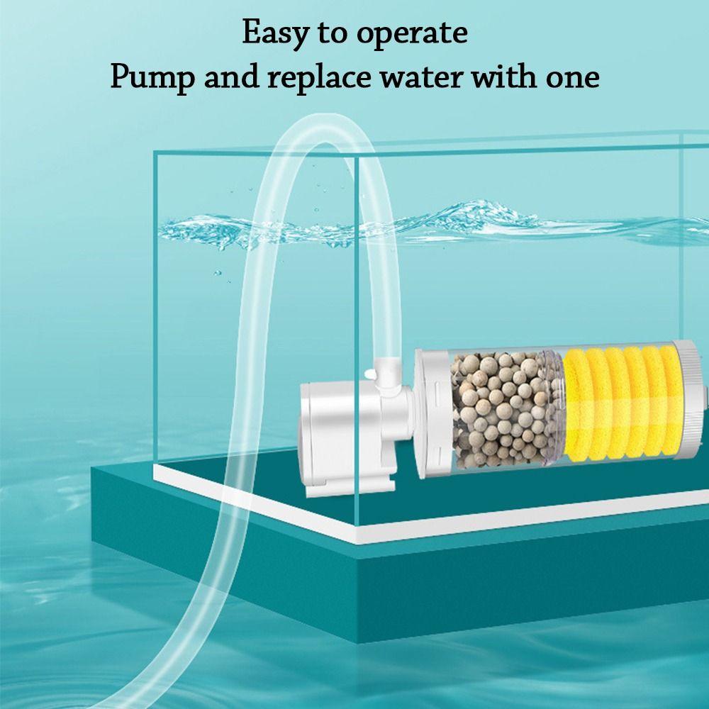 1Pcs Submersible Fish Tank Air Pump Built-In Fish Tank Filter Silent Aquarium Filter Pump  Aquarium