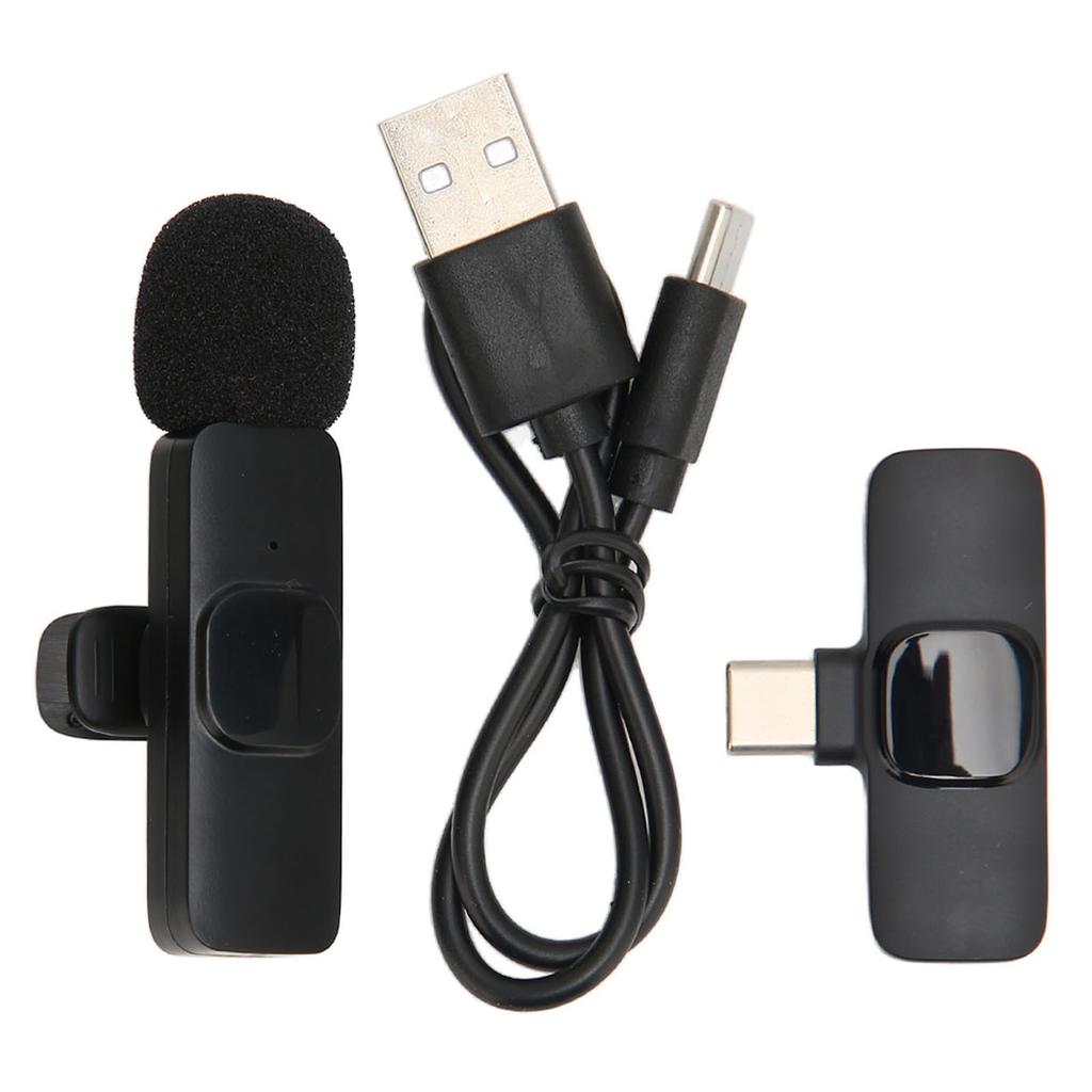 Wireless Lavalier Microphone Supports One Tows One Plug and Play Noise Cancellation Mini Lapel Mic