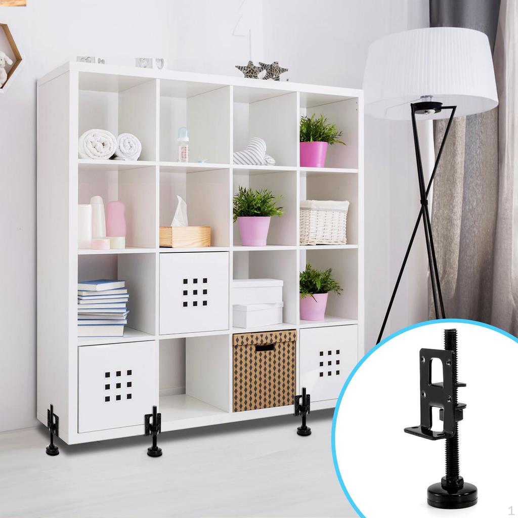 Adjustable Leveling Feet Furniture Leg Levelers with Screws Lock Nuts and Wrench for Chair
