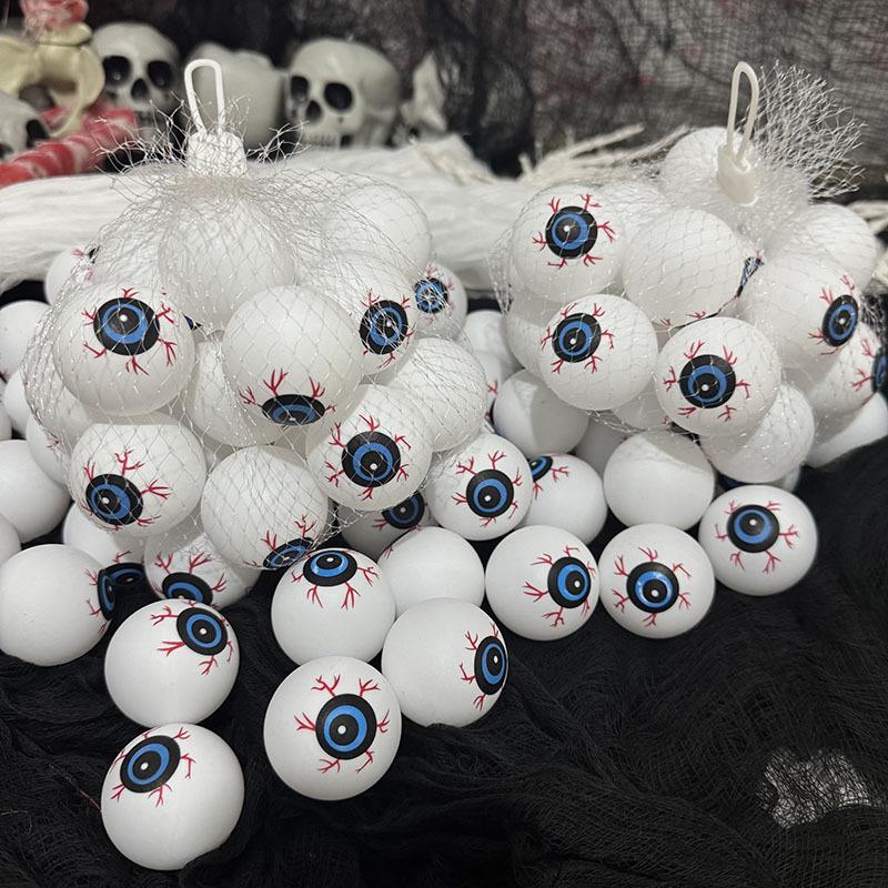Halloweenové hororové síťované sáčky s očními bulvami: Strašidelné dekorace na scénu