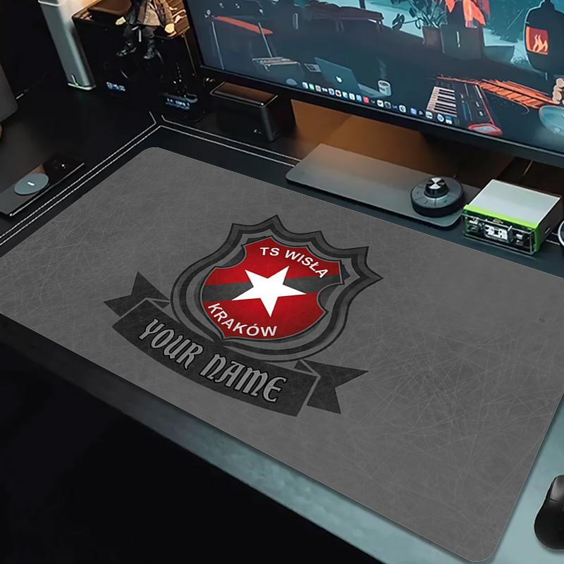 TS Wisła Krakow Print Cushion Non-slip Laptop Tablet Big Mousepad XXL Mat Mini PC Playmat With Lock edge