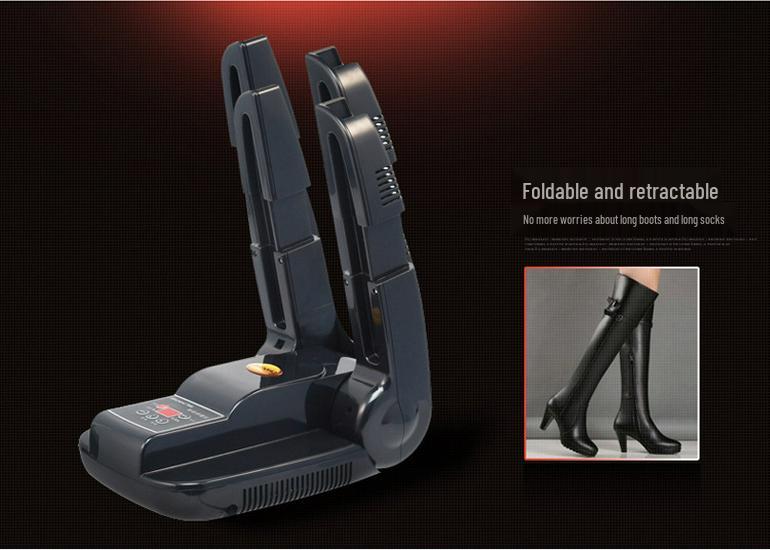 Smart Folding Shoe Dryer with UV Ozone Disinfection and Timer Function