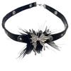 Black leather butterfly feather necklace female sweet cool babes pure desire wind niche design autumn and winter sweater chain collarbone chain