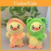 Portachiavi Peluche Anatra con Cappello Cartone Animato Giapponese Bambola Giocattolo di Peluche Per Collezionisti