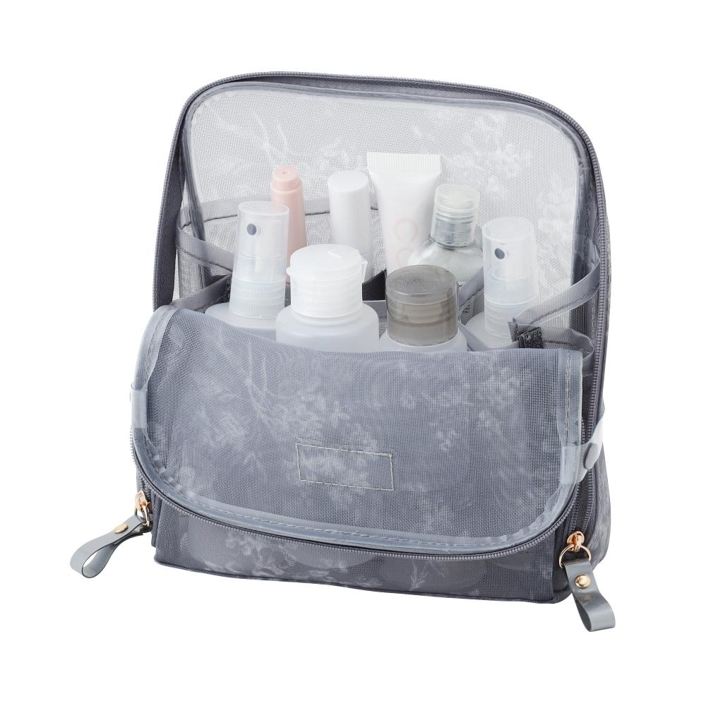 Franc Franc Japan Classic Flower Mesh Tool Stand Pouch Dark Grey