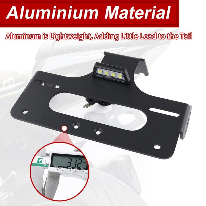 Fit For Kawasaki Ninja ZX-6R ZX6R 2009-2018 ZX-10R ZX10R 2008 License Plate Holder Bracket Rear Tail Tidy Fender Eliminator Kit