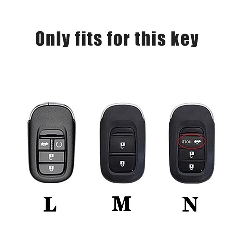 Leather Car Key Cover Case Shell Fob for Honda 2022 2023 2024 2025 for Civic for Accord for CR-V for HR-V for Pilot Accessories DE6