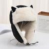 Cat Ear Balaclava Cold Proof Lamb Beanie Cute Ear-flapped Hat  Male