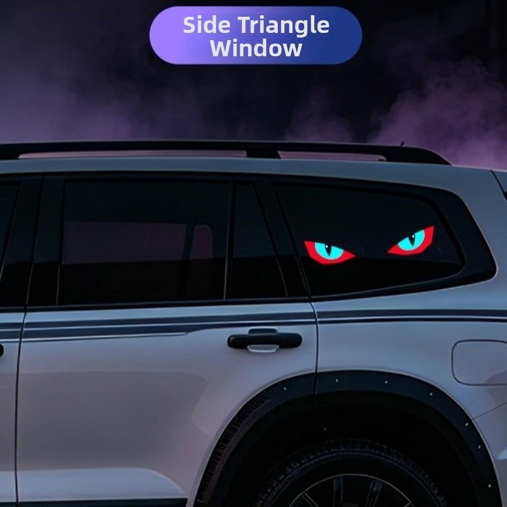 Suction Cup Devil Eyes Car Lights Vibration Lights on Car Warning Light  Car Decoration