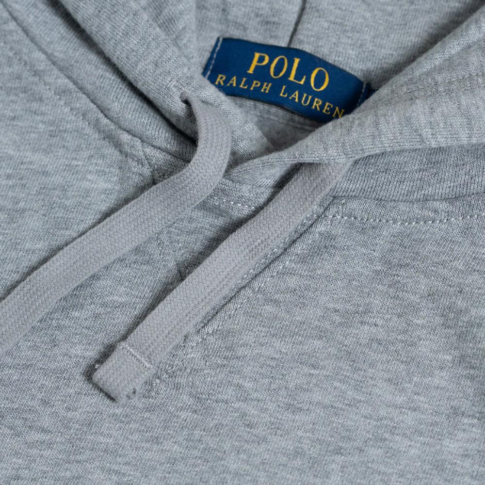 Polo Ralph Lauren Jednolity kolor Logo kucyka haftowane Z kapturem Polar Długi rękaw Bluza męska szara 710740622-004