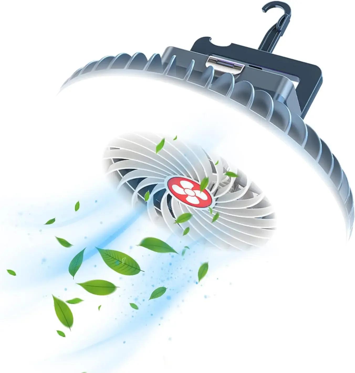 

2000 мАч Кемпинговый охлаждающий вентилятор светодиодная лампа перезаряжаемый настольный портативный воздушный циркулятор беспроводной подвесной электрический вентилятор с внешним аккумулятором