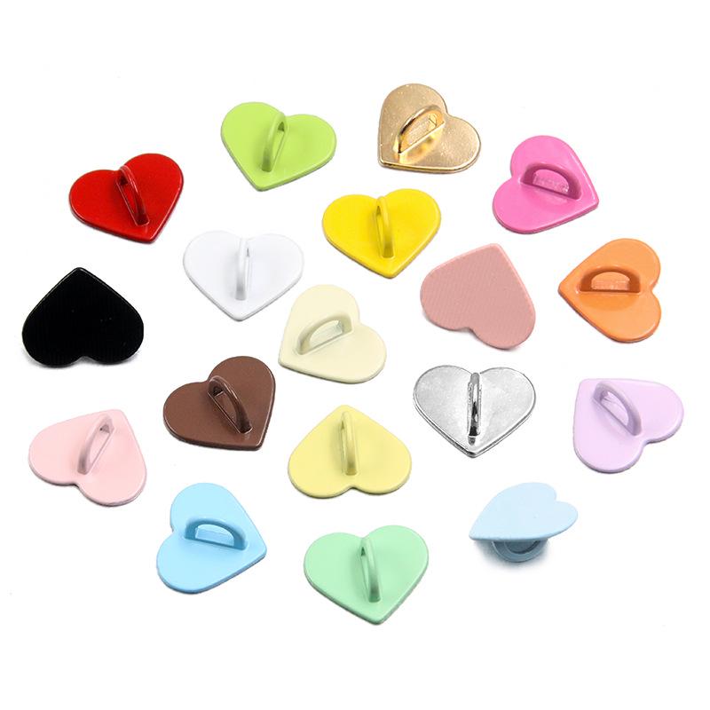 17x20mm Painted Metal Heart Snap Button Phone Charm Pendant