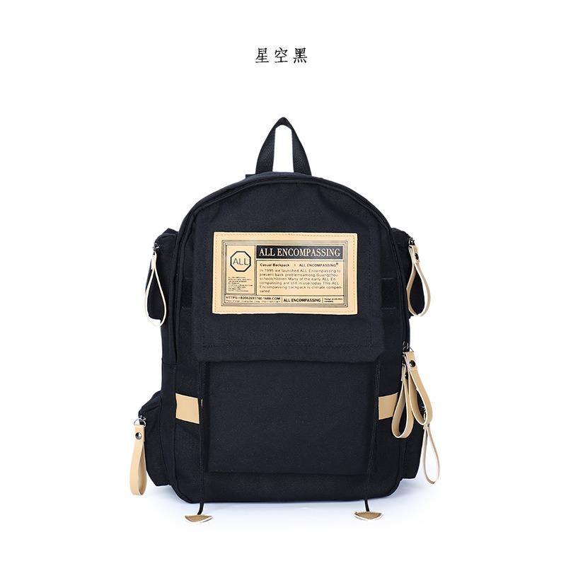 New Canvas Backpack Women's Large Capacity Travel Computer Junior High School Student High School Student College Student School Bag