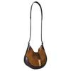Polo Ralph Lauren Polo ID Brand Logo Patch Design Suede Leather Crossbody Shoulder Bag Small Women bags Brown Dark-Brown 428945972002