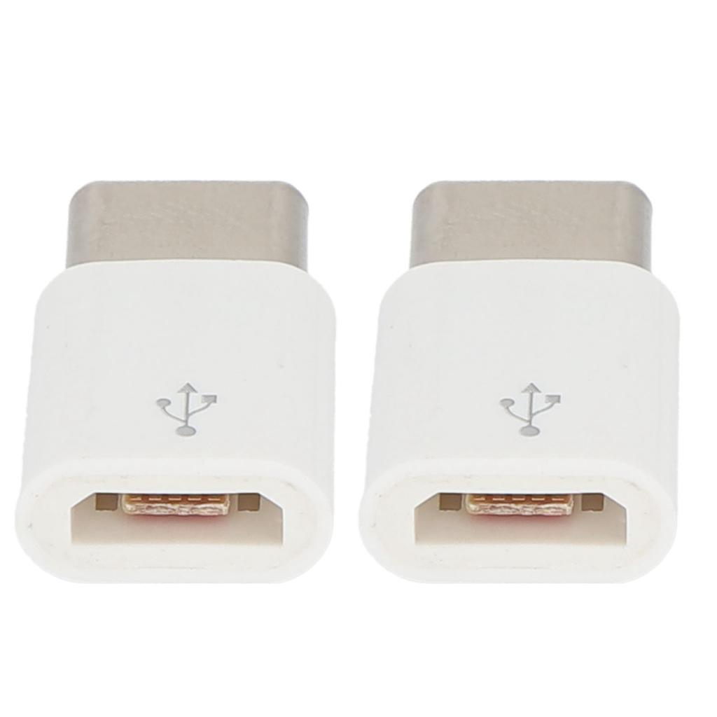 2 ks Adaptér Micro na TypeC Plug Play Skvělá kompatibilita Konverzní hlava pro přenos dat Nabíjení