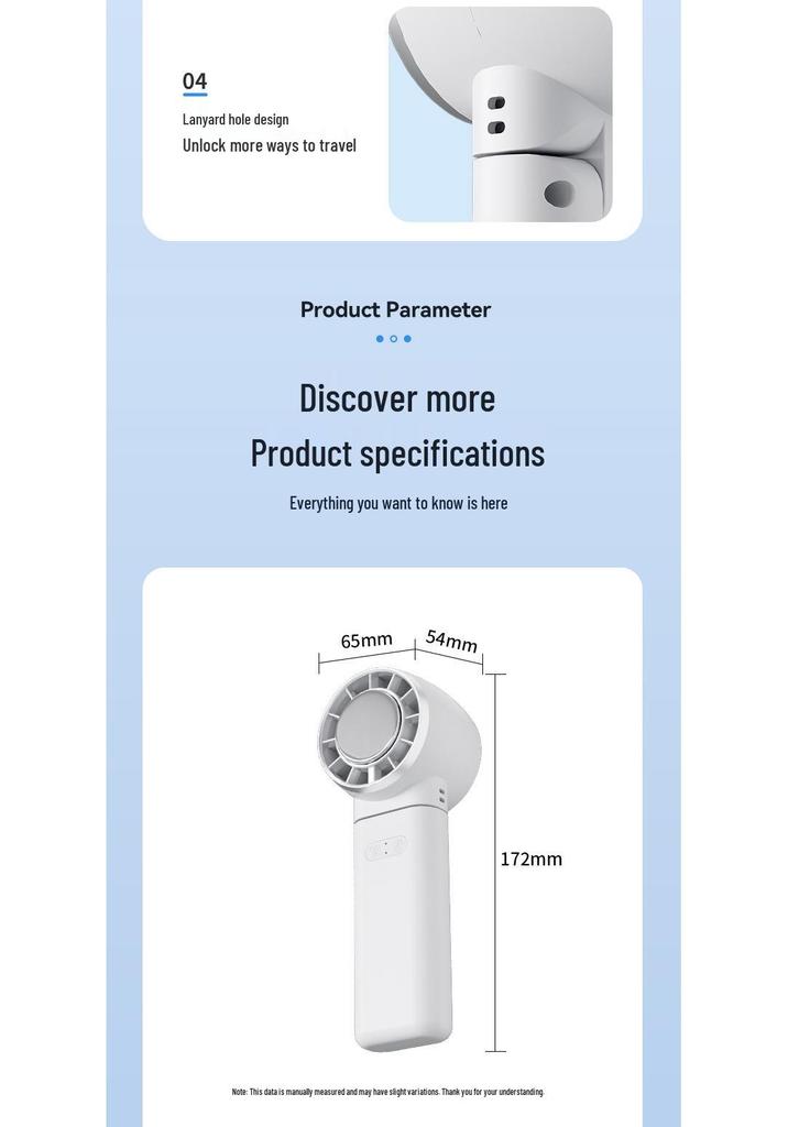 Portable USB Folding High-Speed Handheld Fan with Cross-Border Semiconductor Cooling and Strong Wind