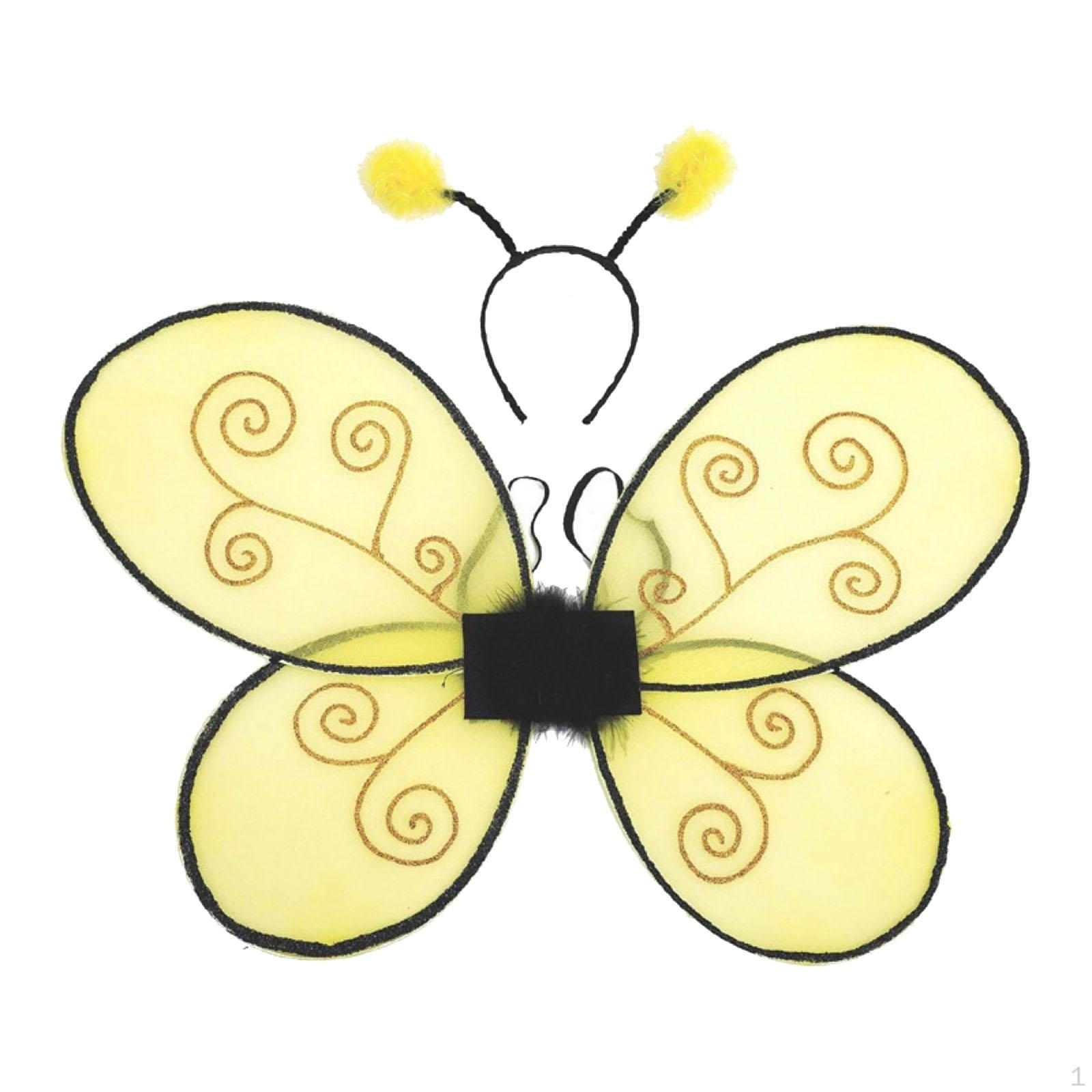 Kids Bee Costume Wings Headband Accessories for Masquerade Cosplay