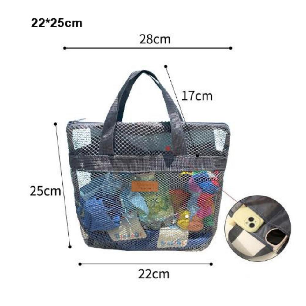 Новая сетчатая сумка большой емкости разные стили портативная для плавания пляжа покупок ручная сумка 1130₽