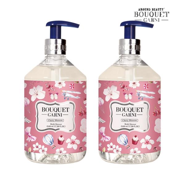 Bouquet Garni Deep Perfume Body Wash Cherry Blossom Scent 520ml X2