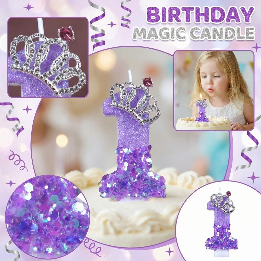 Fashion Cartoon Creative Birthday Candles Party Digital Candles