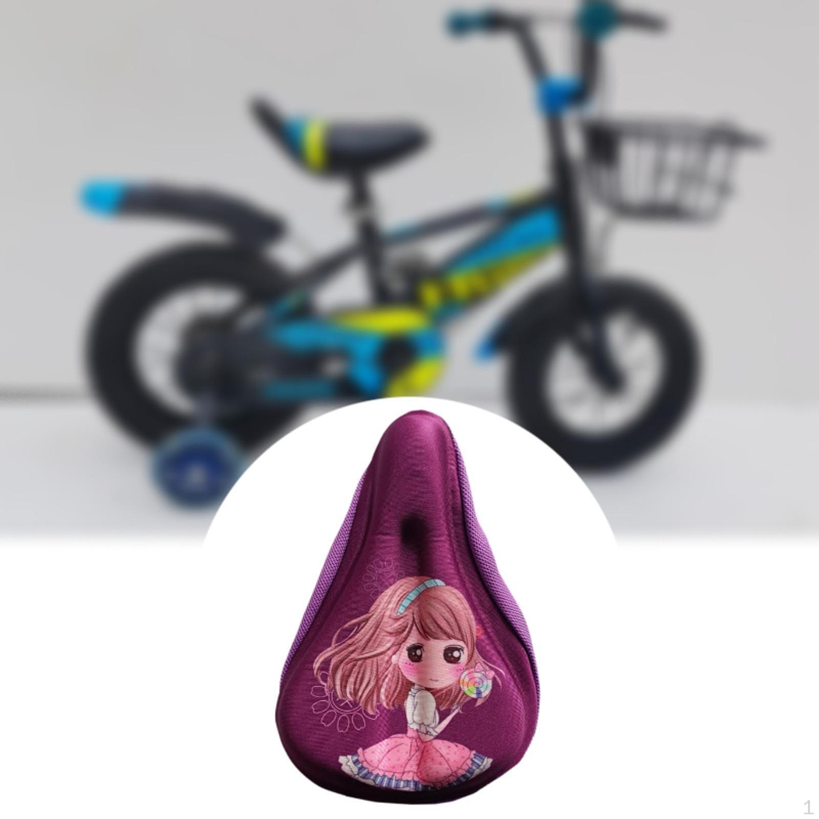 

Чехол на сиденье детского велосипеда для езды на велосипеде на открытом воздухе фиолетовый