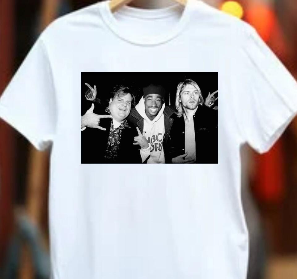 Chris Farley Tupac Shakur And Kurt Cobain Unisex Men S Women S Cotton T-Shirt Vi XXXL