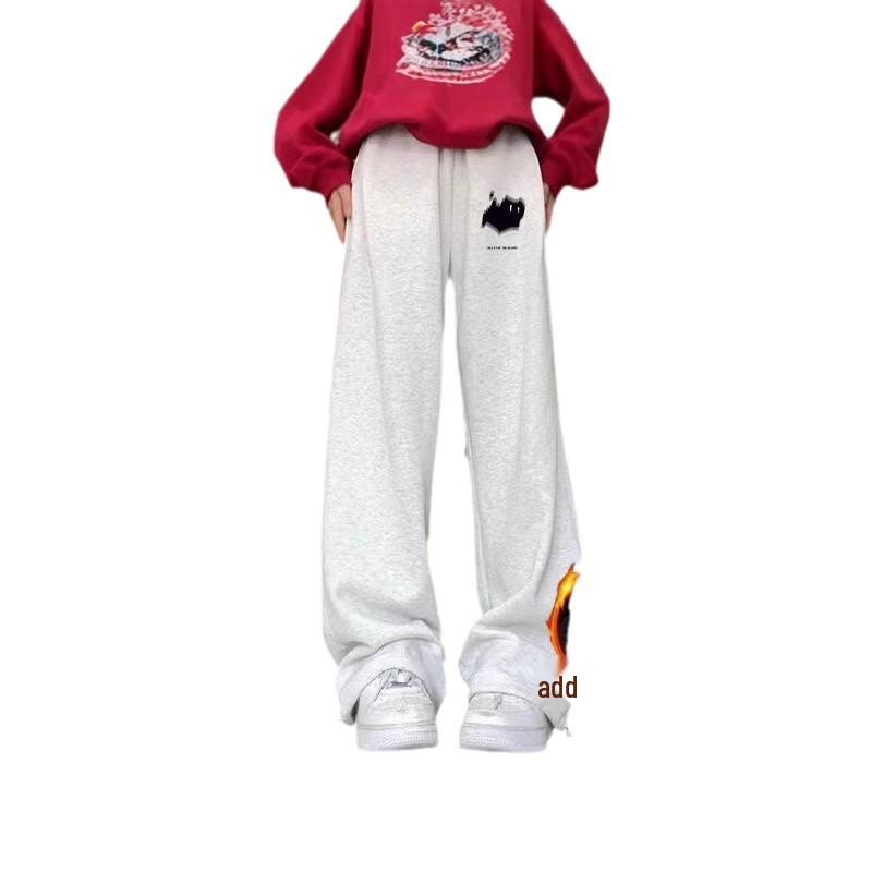 Unisex Solid Color Fleece Sweatpants - Loose, Drapey, Straight or Wide Leg Fit for Fall/Winter