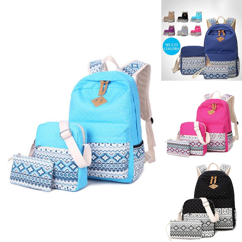 Versatile And Durable 3pcs/set Backpack Women Travel Bookbags School Bags For Teenage Girls