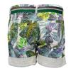 Short with Turn-up Belt Printed with Tropical Plants Woman PLEASE