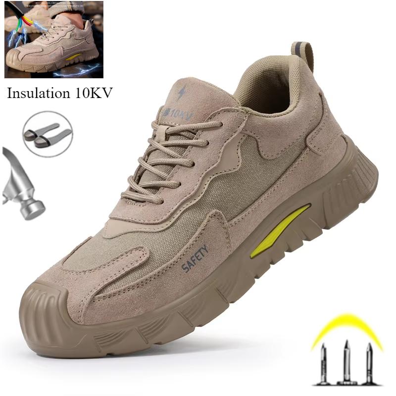 Insulation 10Kv Composite Toe Anti Static Men Wrok Safety Shoes Anti Smashing Anti Nail Male Construction Sneakers Boots