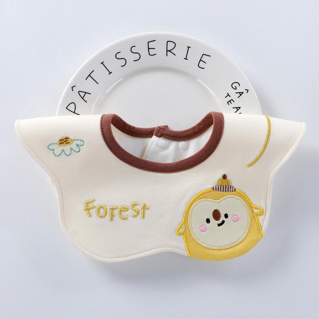 360° Cartoon Cotton Baby Bibs - Waterproof, Anti-Spit Up, Newborn Edition