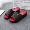 Fashion With Heel Women's Slippers and Ladies Sandals Height Shoes Designer Luxury New Collection Slides On Promotion Summer Footwear 39