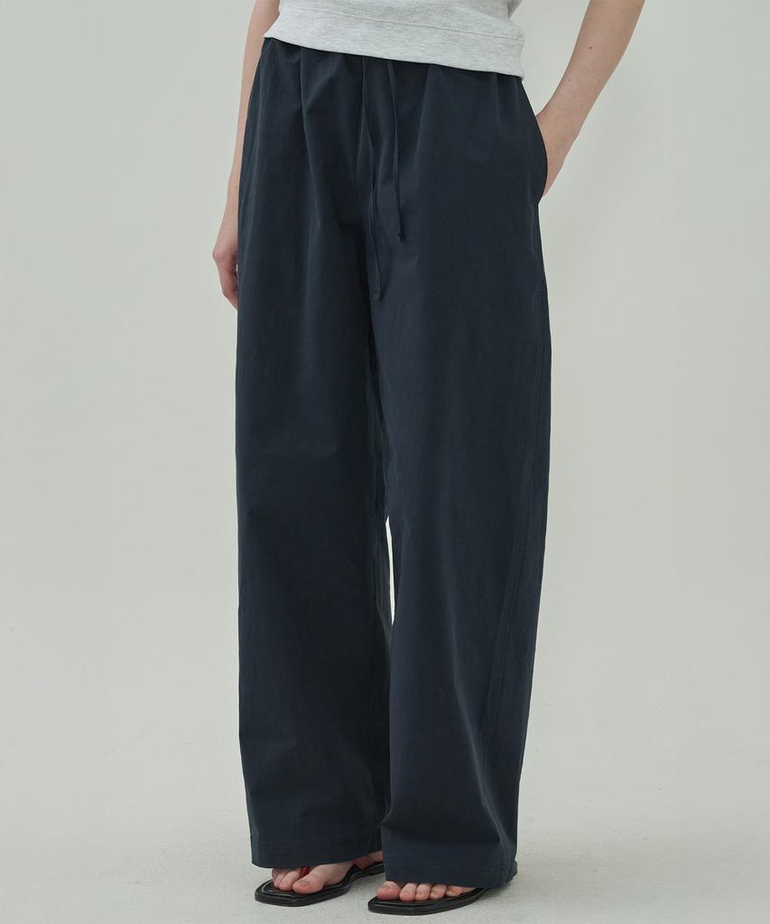MOTT Relaxed Band Loose Pants - Navy